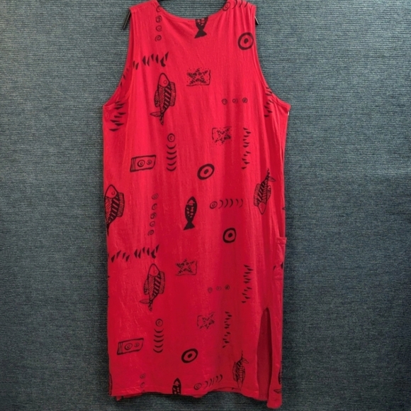 I. G. Sport Fish Themed Beachy Tank Dress Or Swimsuit Cover Up Plus Size 2X - Picture 9 of 13